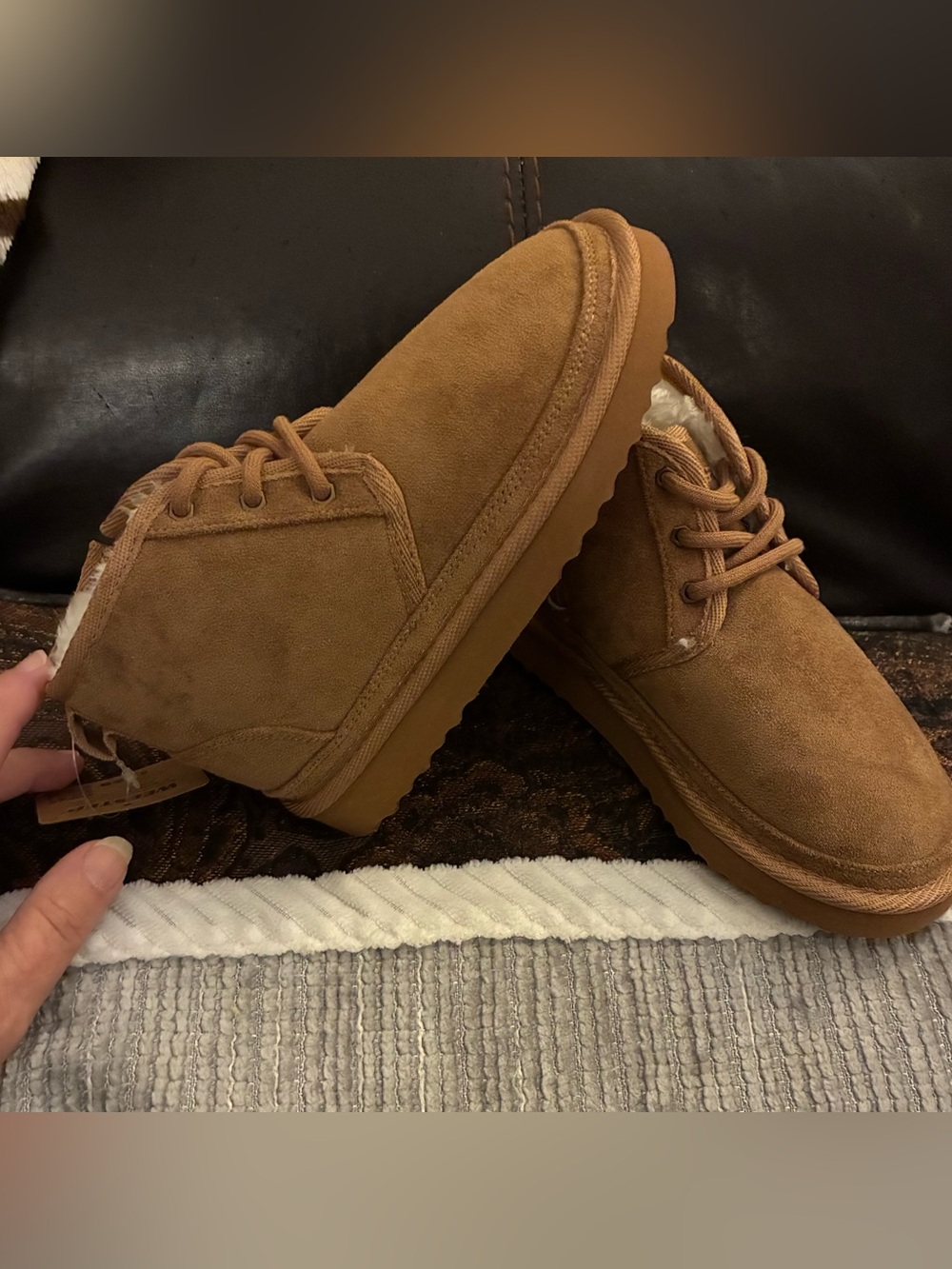 New w/tagsWeestep Childs Casual Suede Lace-Up Boots in Chestnut Brown.size 12